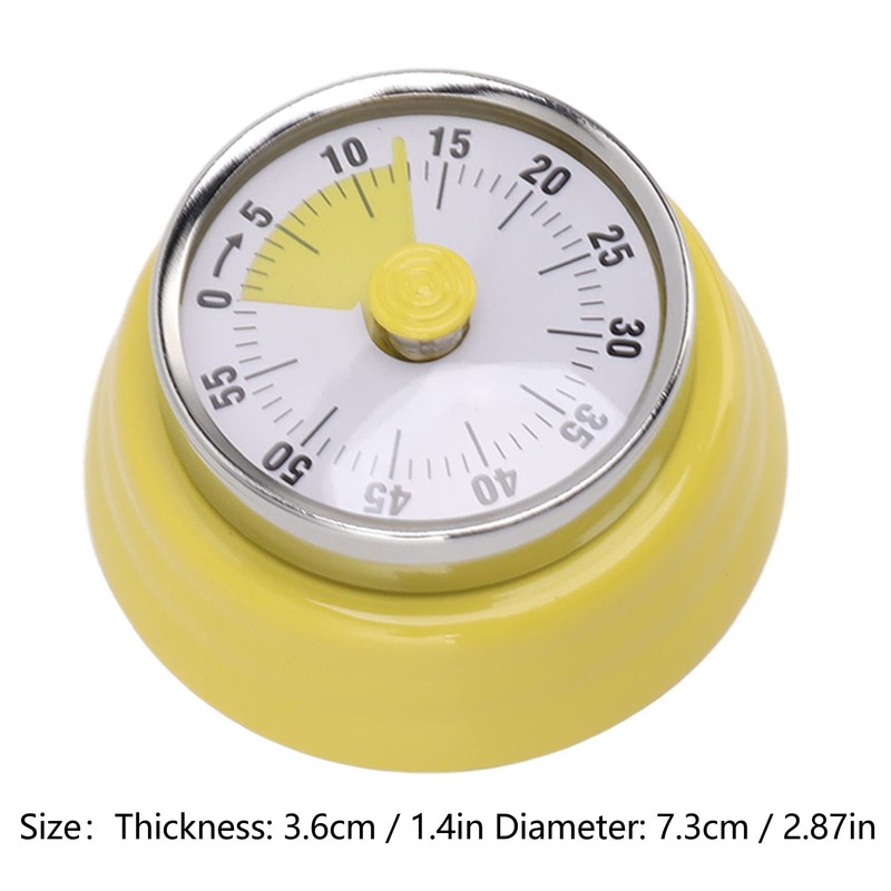 Home Timer, Extensive Use Visual Timer for Kitchen (Pale Yellow)