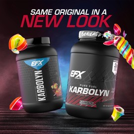EFX Sports Karbolyn Fuel | Fast-Absorbing Carbohydrate Powder | Carb Load, Sustained Energy, Quick Recovery | Stimulant Free | 35 Servings (Rainbow Candy)