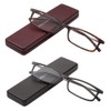 EYEGUARD Reading Glasses with Portable Case Slim Mini Pocket Readers