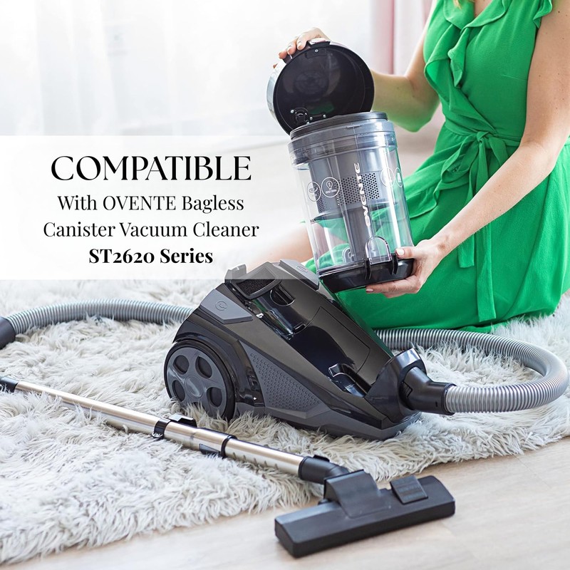 OVENTE Replacement Dust Container for Bagless Canister Vacuum Cleaner ST2620