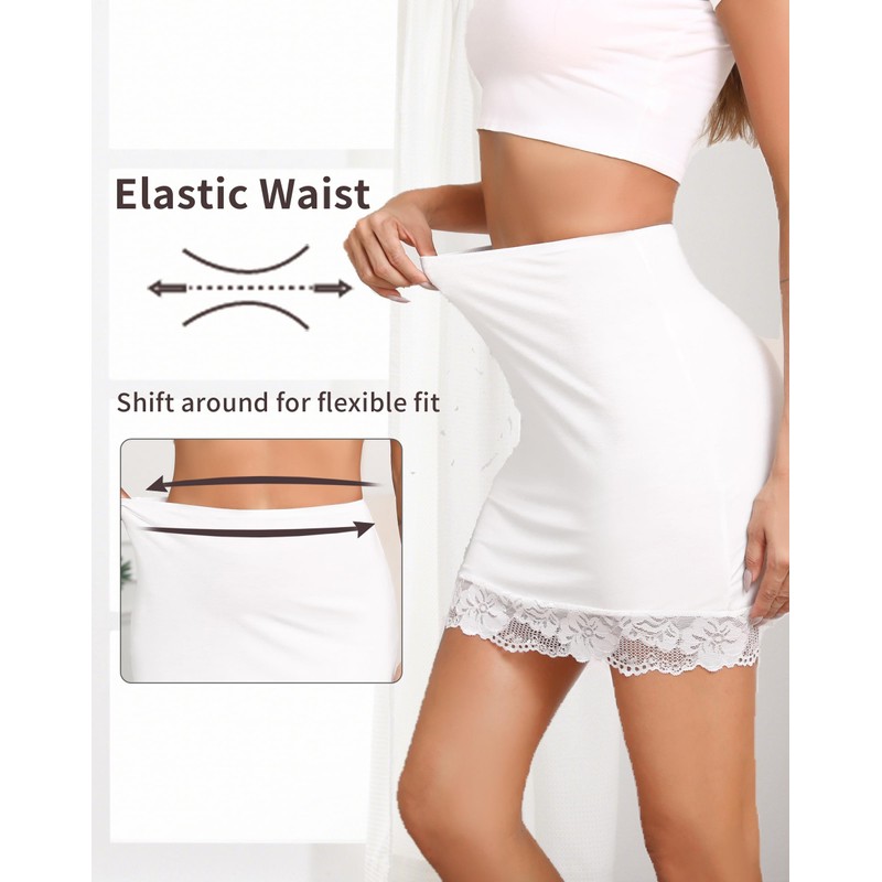Sopesil Women's Half Slips Modal Petticoat Anti-Slips Underskirt Waist Slip
