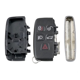 Heart Horse Remote Key Fob Replacements for Jaguar XJ XJR XF, 5 Buttons Remote Key Shell Cover Case for Land Rover Sport Evoque Range R0ver Discovery 4 Freelander, XJ Remote Key Case/Evoque Key shell