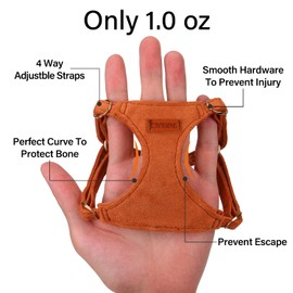 CHEDE No Pull Puppy Harness and Multifunction Dog Leash Set- 8 Colors Soft Adjustable No Choke Escape Proof Cute,Lightweight Pet Vest Harness for Small and Medium Dog (XXS, Khaki)