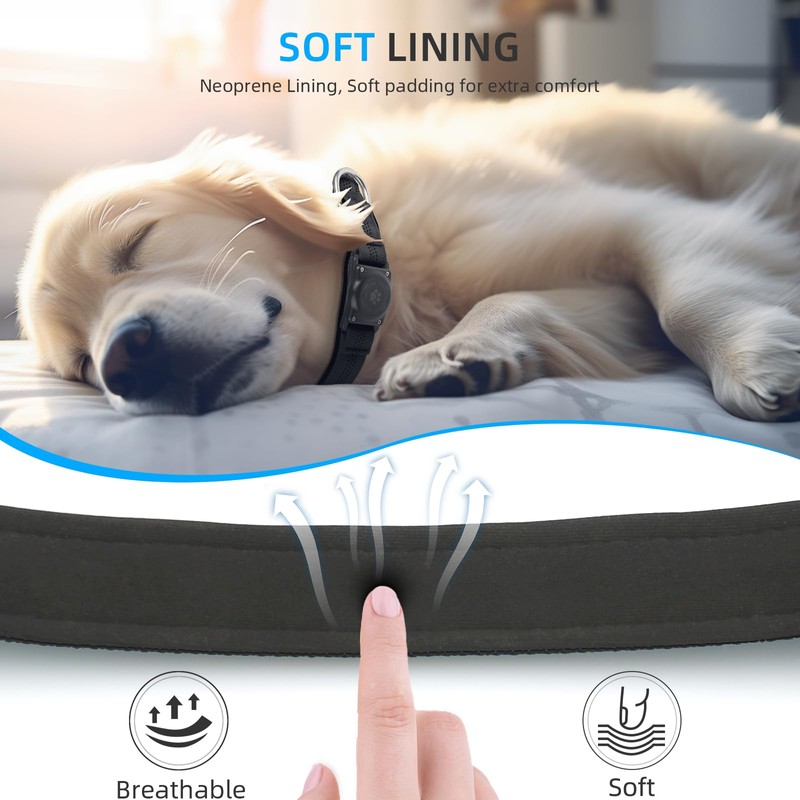 Upgraded AirTag Dog Collar, IP68 Waterproof Air Tag Dog Collar