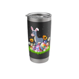 Donkey Easter Egg Hunt Bunny Ear Donkey Easter Sunday Stainless Steel Insulated Tumbler