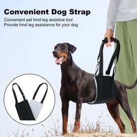 Dog Sling for Back Legs, Dog Sling for Large Dogs Hind Leg Support Adjustable Dog Sling, Dog Support K9 Dog Lift Harness, Helps Senior Dog, Lnjured, After ACL Surgery Rehabilitation (Small)