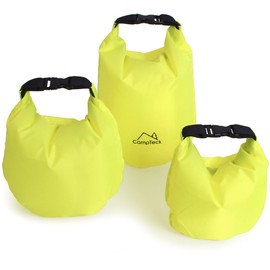 CampTeck 1.5L, 2.5L und 3.5L Dry Bag Tasche Wasserbeständige Lagerung Packsäcke Trockensack für Camping, Rafting, Angeln, Kanufahren, Bootfahren, Kajak Fahren, Snowboarden usw. - Neon Grün