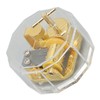 Music Box Polygon Shape Transparent Golden Relaxing Acrylic Metal Clear
