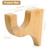 2 Pack Wooden Curtain Rod Brackets Multipurpose Curtain Rod Holders