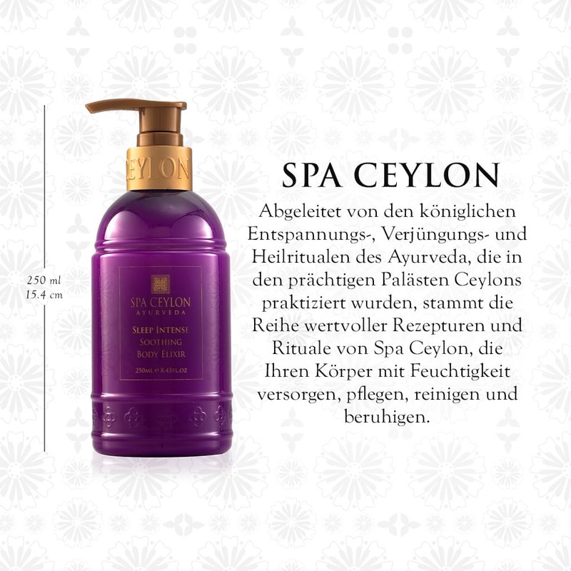 SPA CEYLON Sleep Intense Soothing Body Elixir 250ml Ayurvedic Body