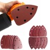 100 PCS Mouse Detail Sander Sandpaper 6 Holes, 80 Grit