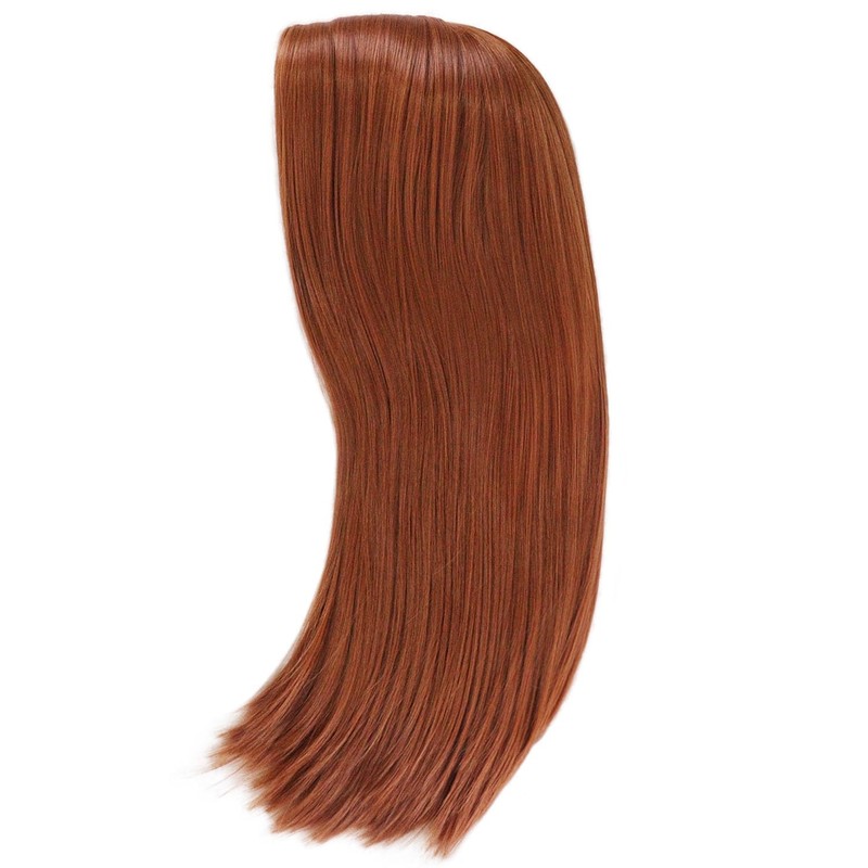 20 Inch Long Straight Ginger Brown Wig for Women Natural