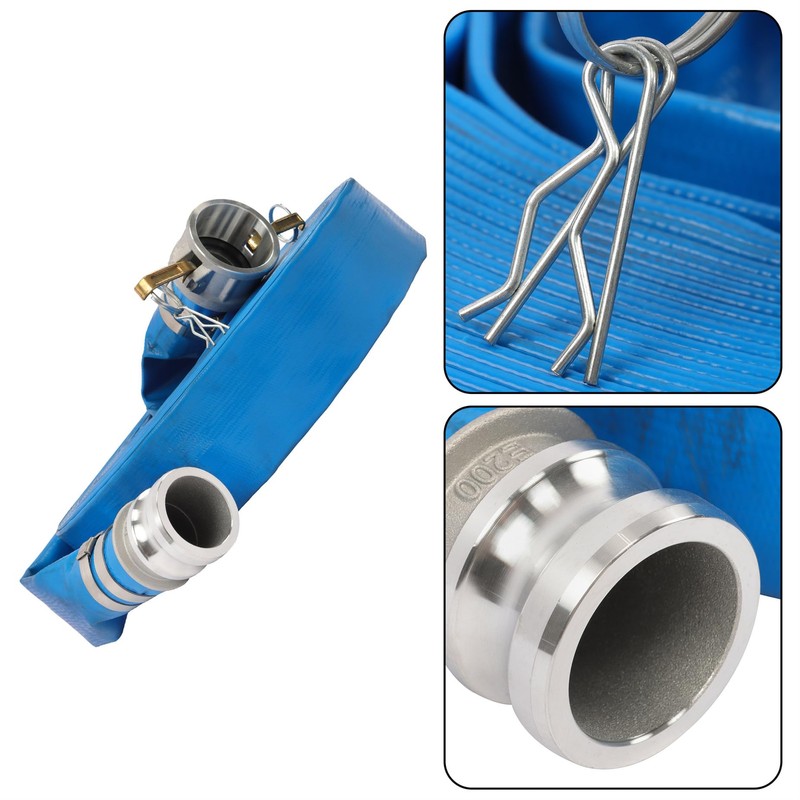 HOSTIC 2" x 100ft PVC Lay Flat Discharge Hose With