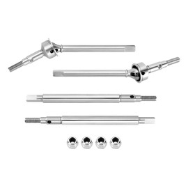 INJORA Front Rear Axle Shafts + 2 mm Extended Metal RC Dogbone CVD for TRX4M Upgrade Parts 1/18 RC Crawler