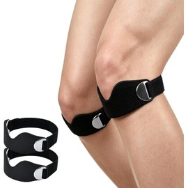 Rodillera para Rótula 2 Piezas, Soporte para Tendón Rotuliano, Banda de Silicona para Alivio del Dolor de Rodilla Rodillera Meñisquera Deportiva para Rótula