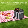 LUILANC Collapsible 6 Bottle Wine Carrier Storage Box Reusable Portable