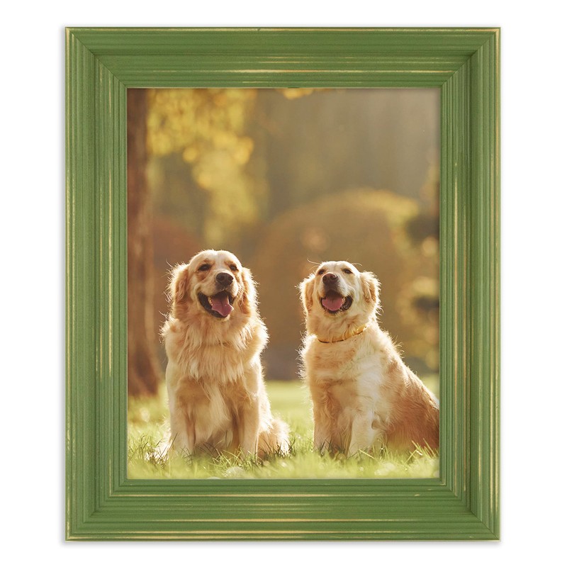 The Rusty Roof-Distressed Cimarron Leafy Green-Solid Wood Picture Frame-5x7