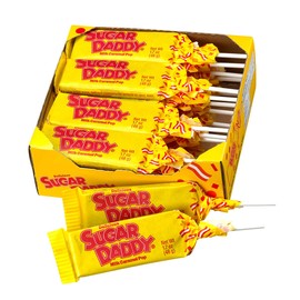 Sugar Daddies Milk Caramel Pops – Individually Wrapped Long Lasting Caramel Lollipops – Peanut Free, Gluten Free – 24 Count, 40.5 oz. (Pack of 1)