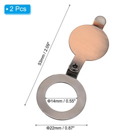 PATIKIL 9/16" Peephole Cover,Door Peephole Protector Privacy Door Viewer Cover for Home Security Apartment Hotel,Red Bronze 2pcs