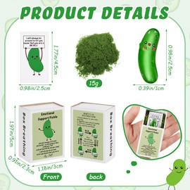 Wonderjune Team Building Gifts Bulk Inspirational Mail from Teacher Emotional Support Affirmation Small Gifts Thank You Gifts for Staff Coworkers Graduation Gift(Smiling Cucumber)