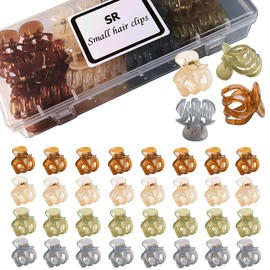 Mini Claw Clips for Women and Girls,32 pcs,Great for Design Kids and Adult Hairstyles,Strong Grip Non-Slip Tiny hair clips