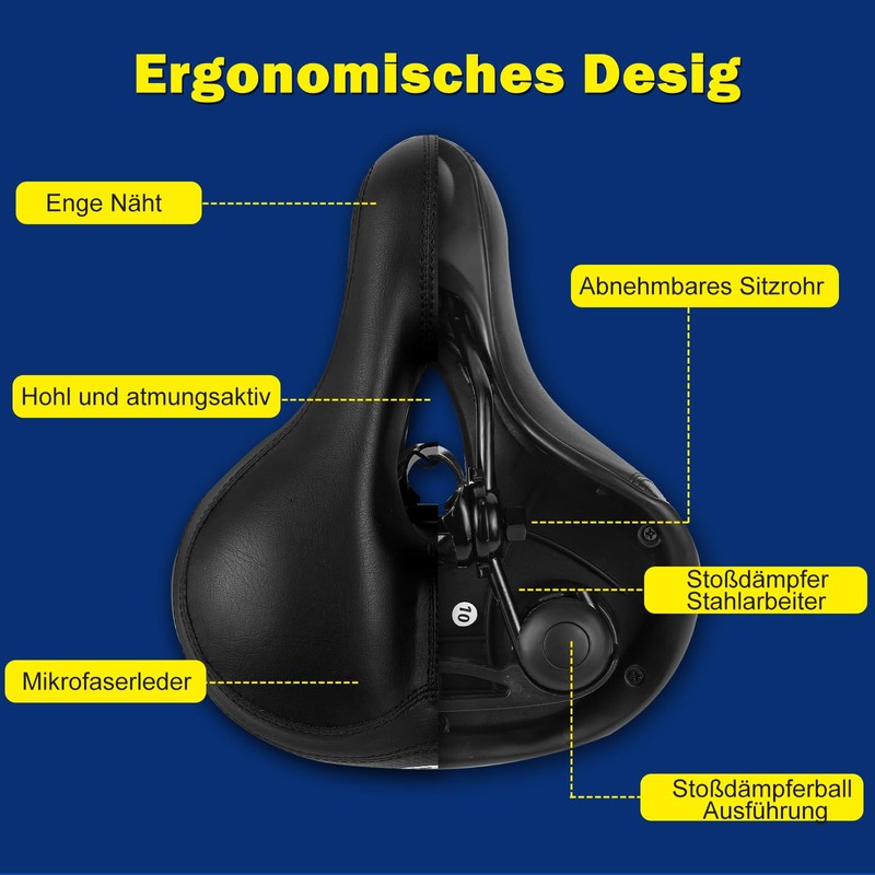 ROGTYO Bicycle Saddle Gel Bicycle Seat Pro 2.0 Upgrade Wide