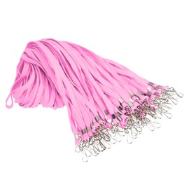 PATIKIL 47cm Lanyards Bulk, 100pcs Badge Lanyard for ID Badges Teacher Lanyards Durable Neck Lanyard with Clip for ID Card Badges Keys Name Tag Wallet Cruise Phone, Pink