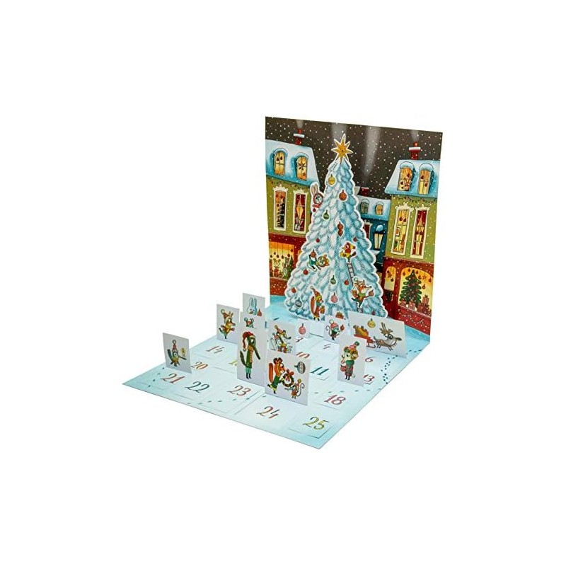 Merry Christmas Tree Pop-Up Advent Calendar: (Books for Family Holiday