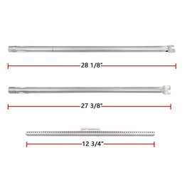 Hongso 7508 Stainless Steel 3 Burner Tube Set Replacement for Weber Genesis Silver B and C, Spirit 700 and Genesis Gold, Spirit E-310 & E-320 (2007-2012) Gas Grills