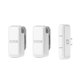 Rode Wireless Micro Wireless Microphone System USB-C White for Smartphones with Keepdrum Microfibre Cloth