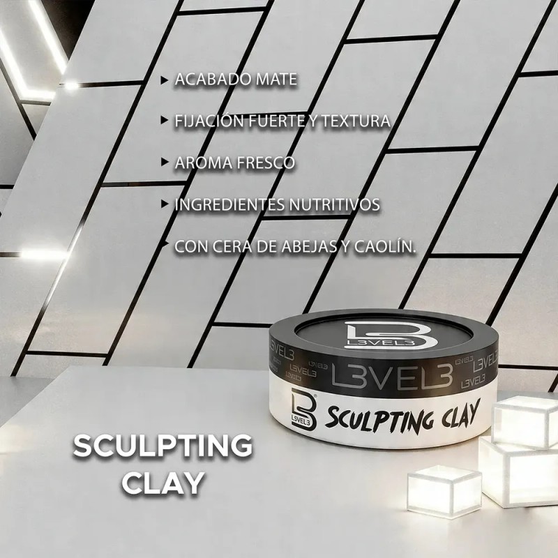 L3vel3 Sculpting Clay 150ml Pomada Acabado Mate