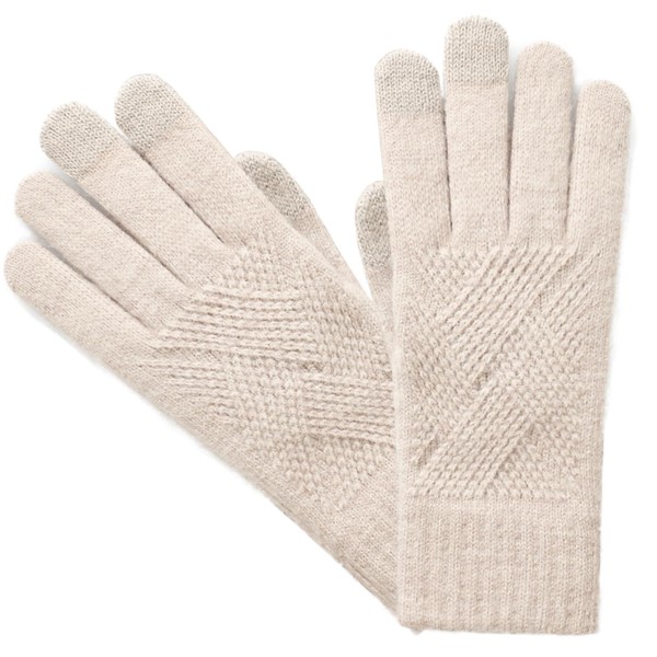 TOBEHIGHER Winter Gloves - Gloves for Women Cold Weather, Touch Screen Winter Gloves Women Warm Alpaca Fleece Knit Gloves