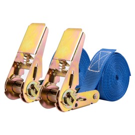 Spanngurte mit Ratsche 4m, Robust Zurrgurte mit Ratsche Gurte für Materialtransport,Motorrad, Fahrräder, Umzug, Gepäckpakete, Camping (2 Stück Blau)