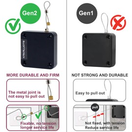 Punch-Free Automatic Sensor Door Closer, Multifunctional Automatic Door Closer, Residential Commercial Auto Door Closer with Drawstring, Closer Door for Internal, Home, Storm (4 Pack)