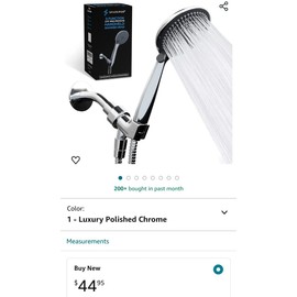 SparkPod High Pressure 3-Function Handheld Shower Head with 5 ft. Hose and...