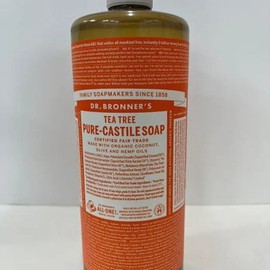 Dr. Bronner's Tea Tree Pure Castile Soap Tree Fragrance 950ml, 1 x 2SE / 닥터브로너스 티트리 퓨어 캐스틸 솝 수목향 950ml, 1개 x2SE