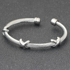 OSIRIDEH2 Cable Bracelets For Women, Multifunctional Twisted Bracelets for Women, Famous Twisted Cable Bracelets Bracelet Designs Women's Bracelets Fashion Jewelry Trendy Women' (silver)