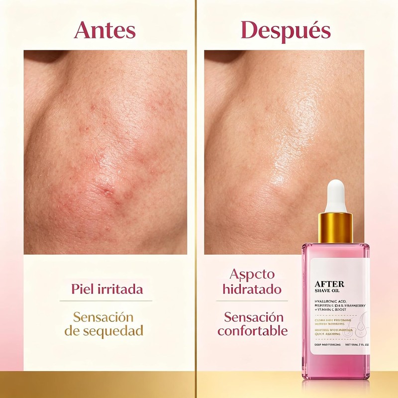 Aceite Pós-Afeitado para Cabello y Piel con Aroma a Fresa