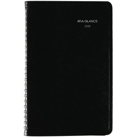 2022 Weekly Appointment Book & Planner by AT-A-GLANCE, 5" x 8", Small, DayMinder, Black (G20000)
