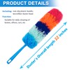 2 Pack 22-Inch Rainbow Reusable Microfiber Dusters,Bendable and Washable Feather