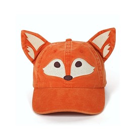 InnoBeta Fox Gifts Cap for Women, Cute & Funny Fox Hat with Ears Design Adjustable Embroidered Animals Baseball Cap Gifts for Birthday, Christmas