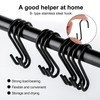 DONQL Pack of 20 S Hooks, Black, Stainless Steel Hooks