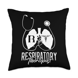 Respiratory Therapist Lung Therapy Specialist Lung Doctor Therapy RT Respiratory Therapist Throw Pillow, 18x18, Multicolor