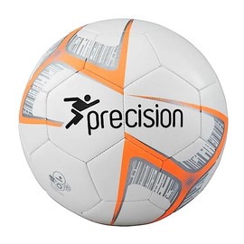 Precision Unisex-Youth 290 Fusion Lite Football, White/Orange, 290gms