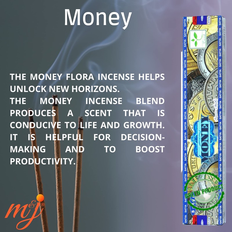 Original Satya Nag Champa Money Incense Sticks | with M&J