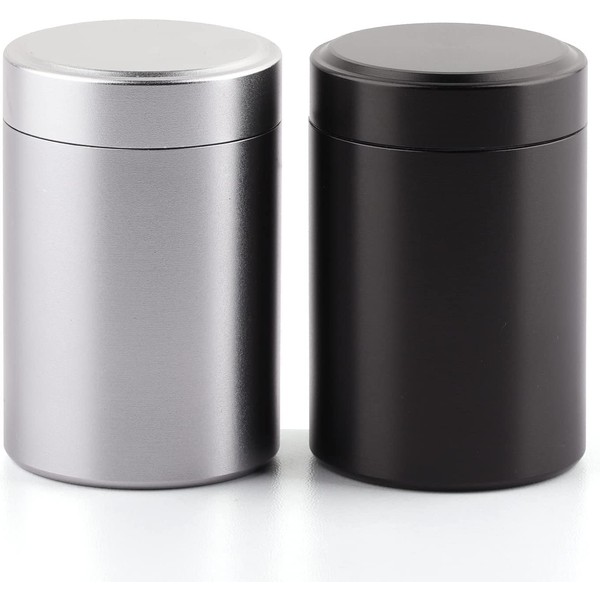 OZCHIN Aluminum Storage Jar Portable Airtight Bottle Multipurpose Storage Container for Spices, Coffee & Teas (50 ml * 2)