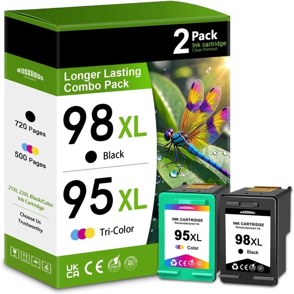 98XL/95XL Ink Cartridges Compatible with 98 95 Combo Pack Replacement