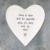 East of India Heart Coaster 'When it rains'