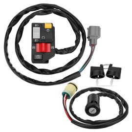 M MATI Handlebar & Key Switch Kit for Honda Rancher 350 TRX350TM TRX350FM 2000-2005 Manual Shift 35020-HN5-671 35100-HN5-670 35020-HN5-670