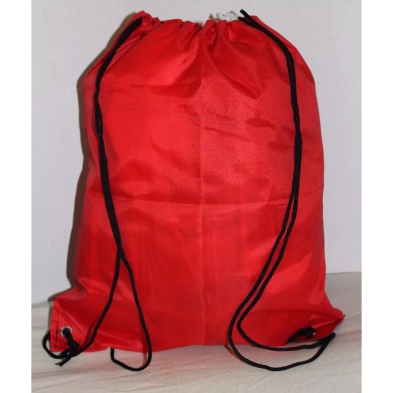 N/A Drawstring Red Children's Gym Tote Bag School Sport Pack